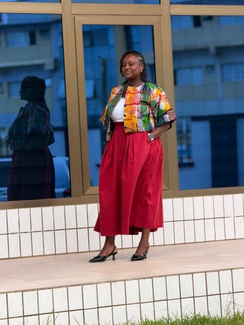 Royal Kente Midi Dress